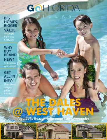 Go Florida Magazine issue GUIDE TO WEST HAVEN NEW HOMES