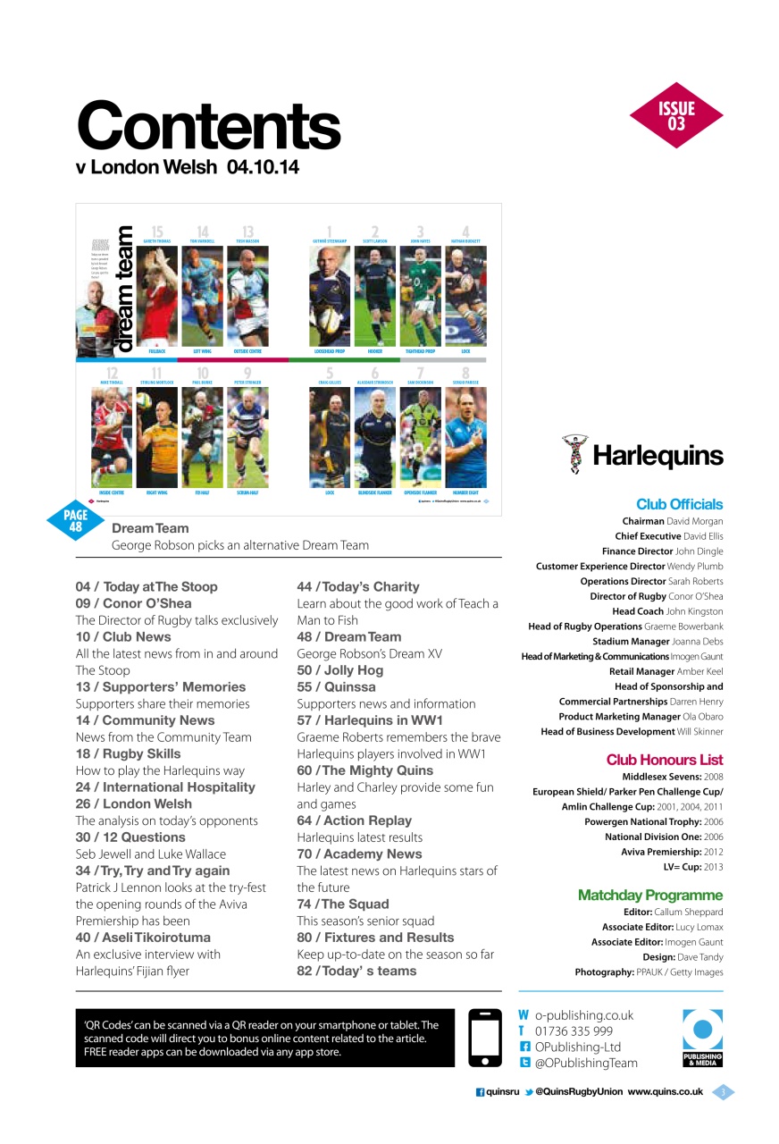 Harlequins Preview Pages