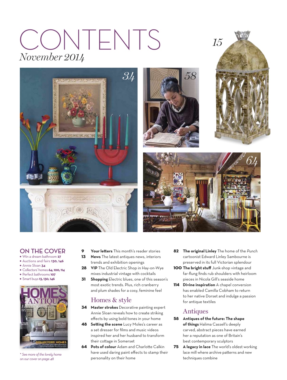 Homes & Antiques Magazine Preview Pages
