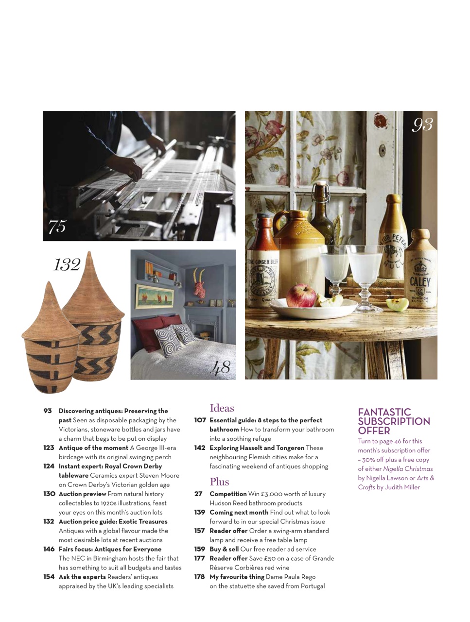 Homes & Antiques Magazine Preview Pages