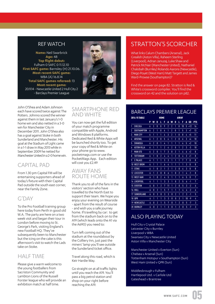 Sunderland FC Preview Pages