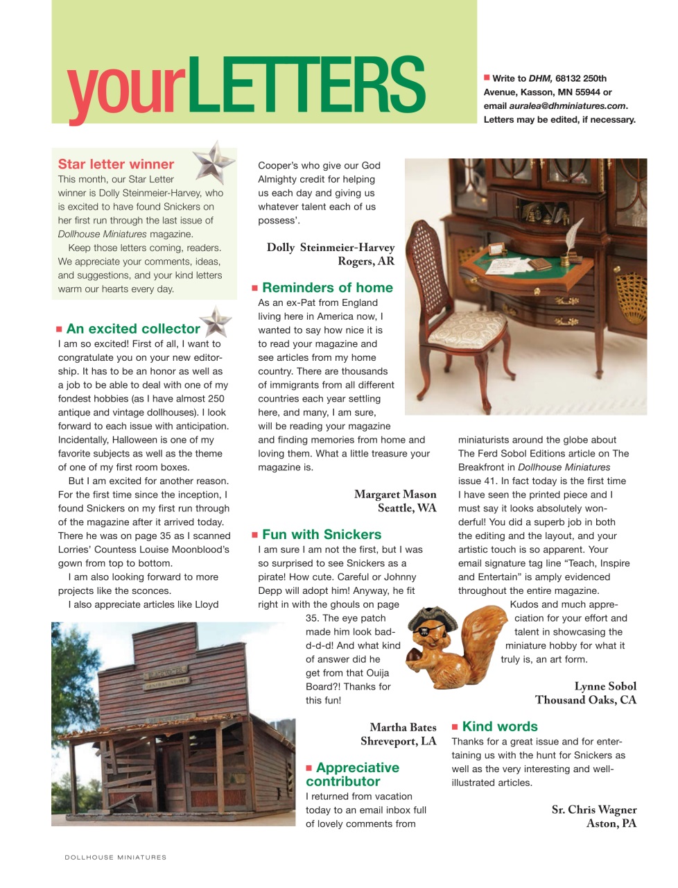 Dollhouse Miniatures Preview Pages