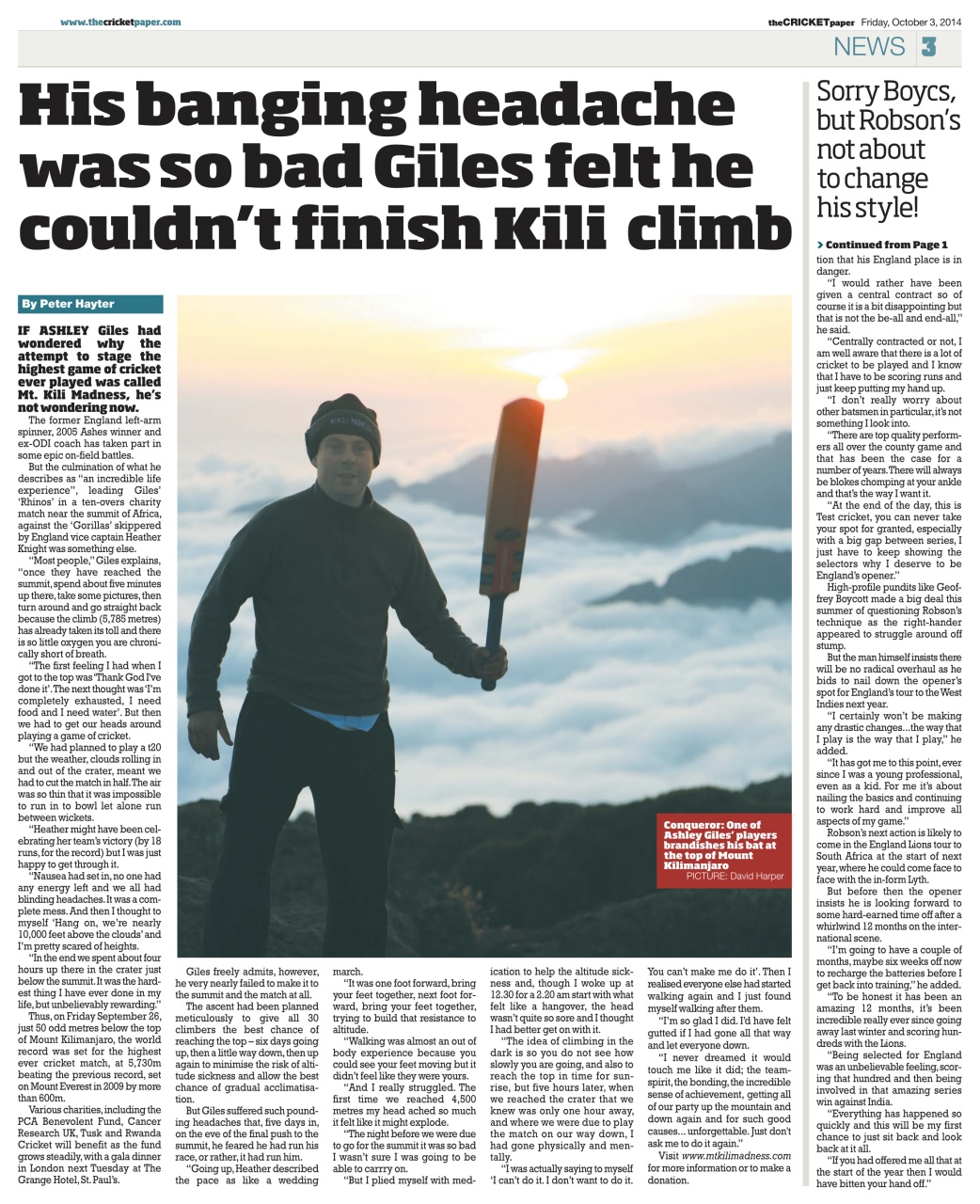 The Cricket Paper Preview Pages