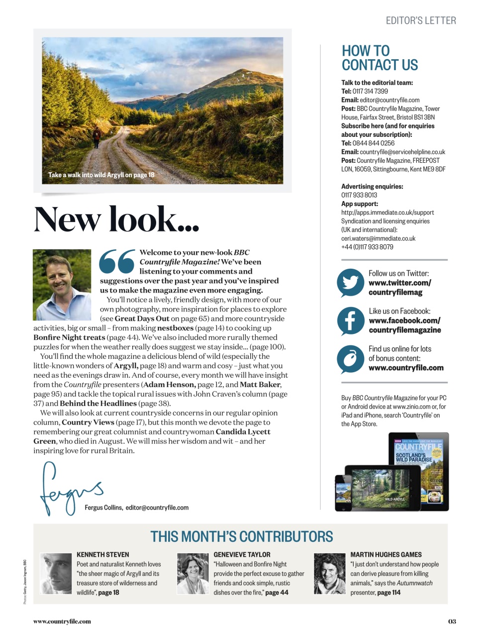 BBC Countryfile Magazine Preview Pages