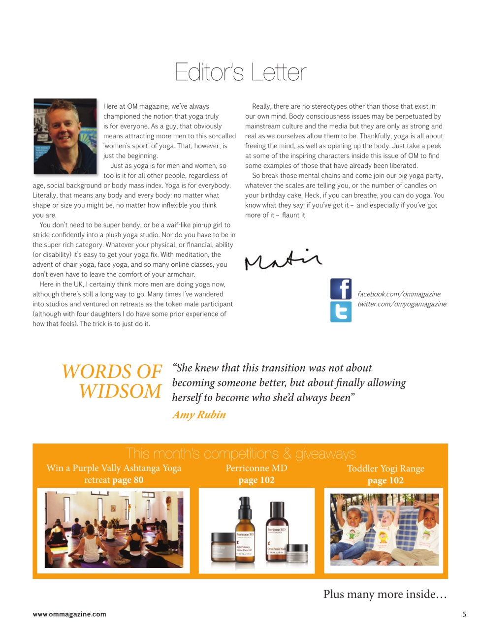 OM Yoga Magazine Preview Pages