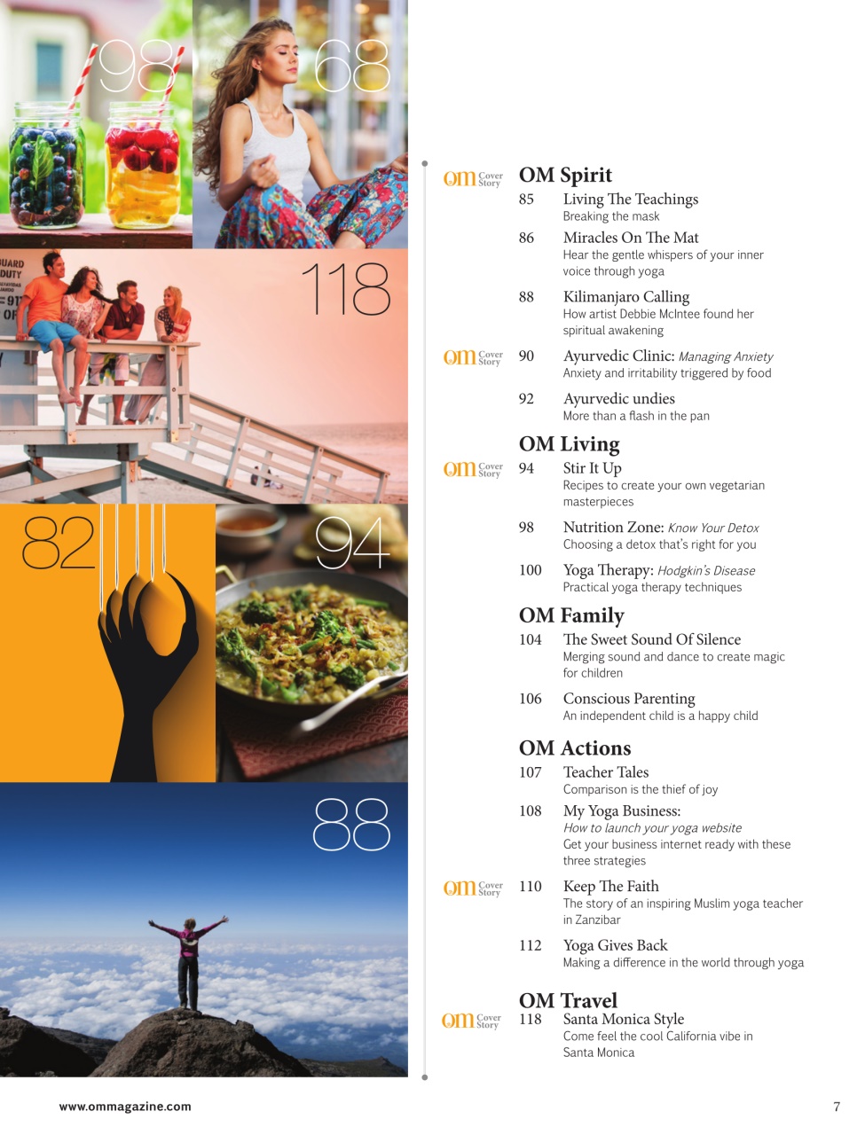 OM Yoga Magazine Preview Pages