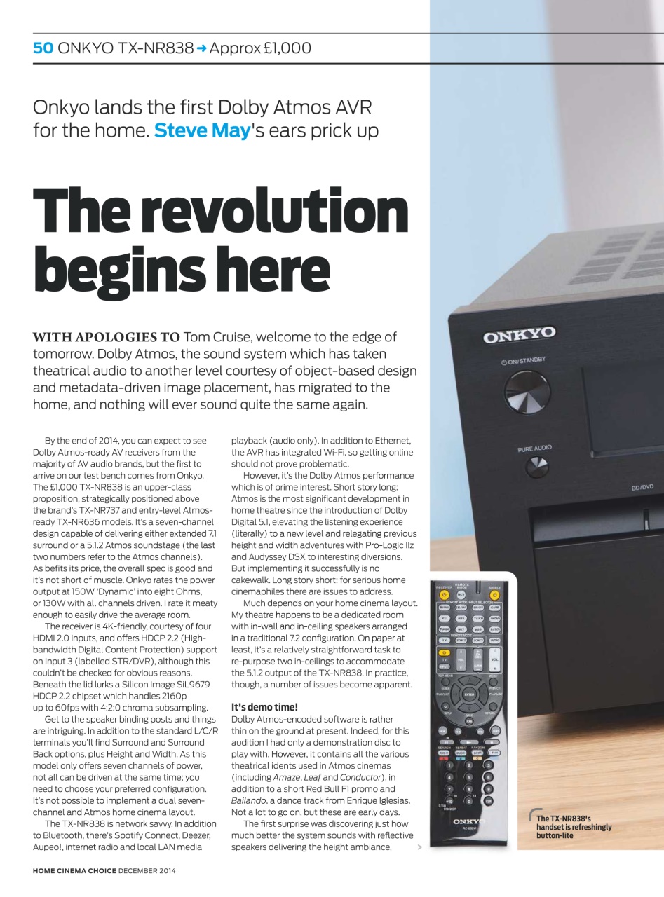 Home Cinema Choice Preview Pages