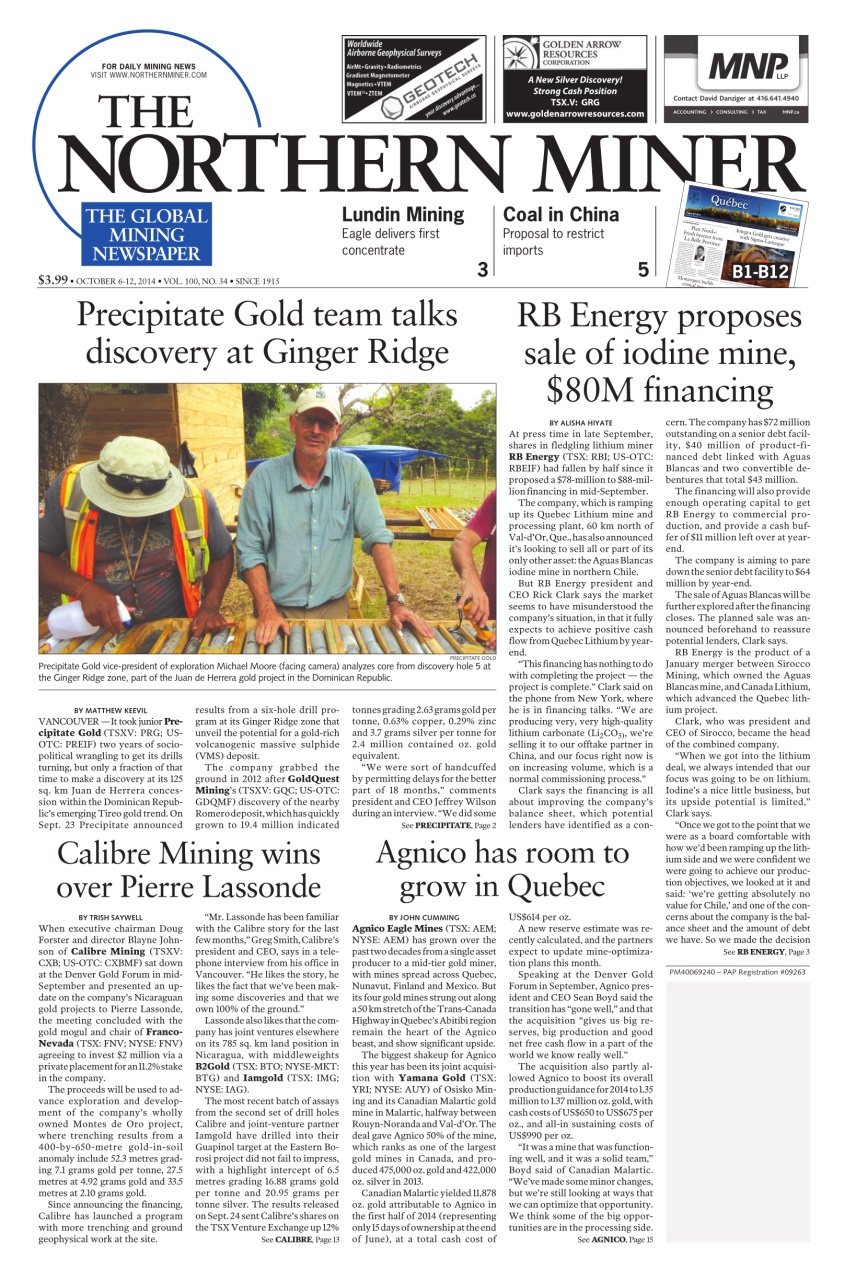 The Northern Miner Preview Pages