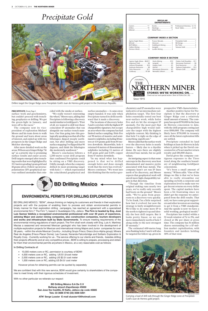 The Northern Miner Preview Pages