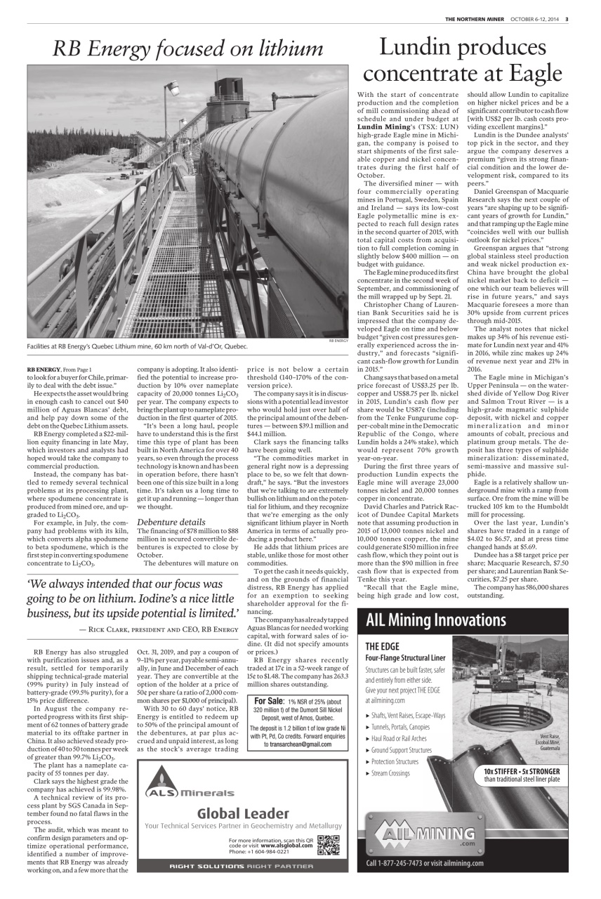 The Northern Miner Preview Pages