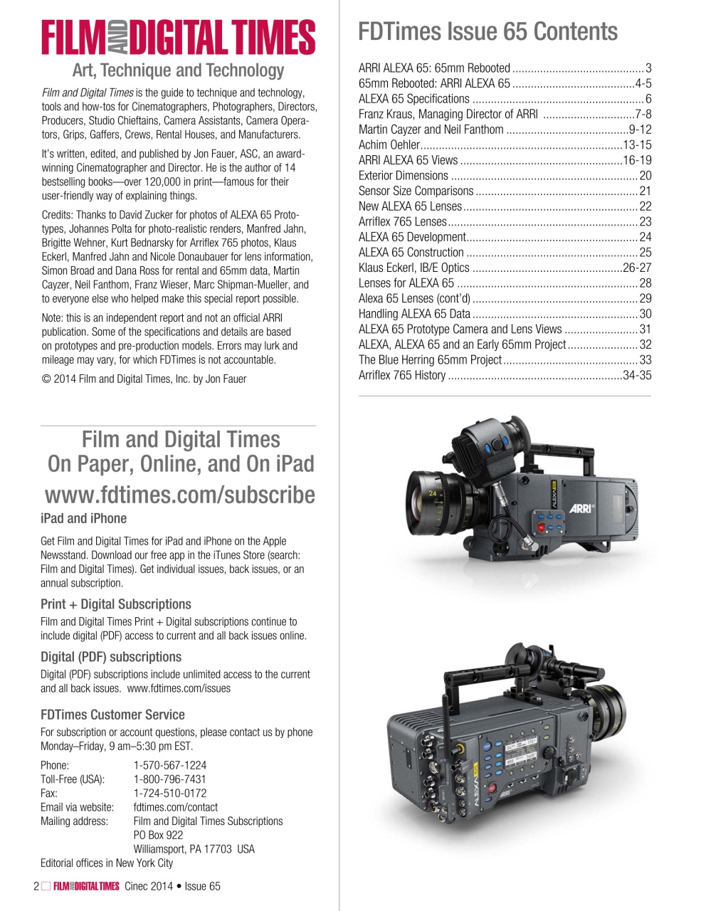 Film and Digital Times Preview Pages