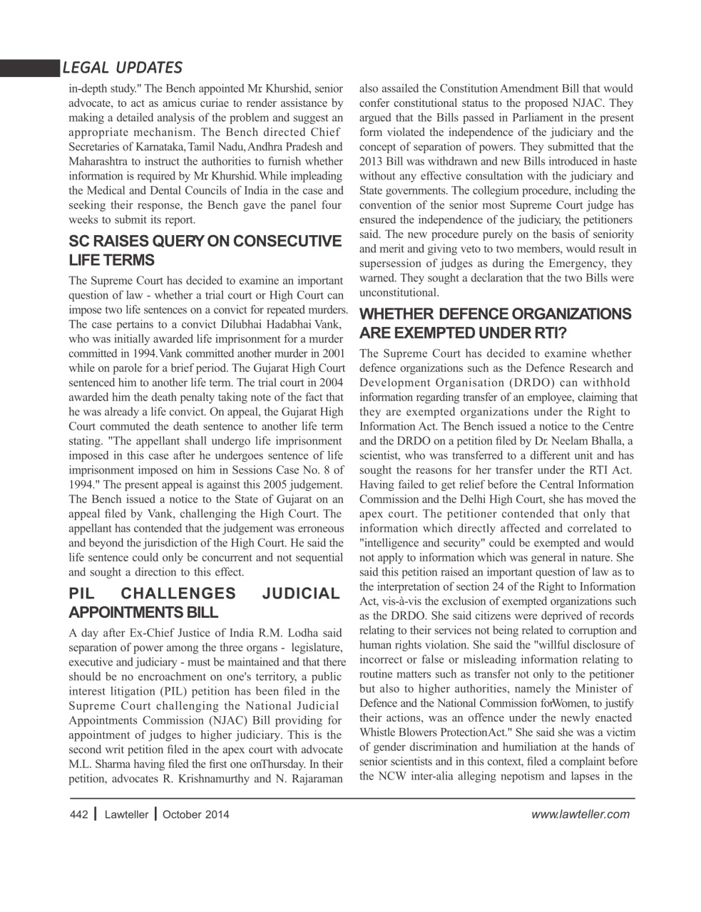 Lawteller – A Legal Awareness Magazine Preview Pages