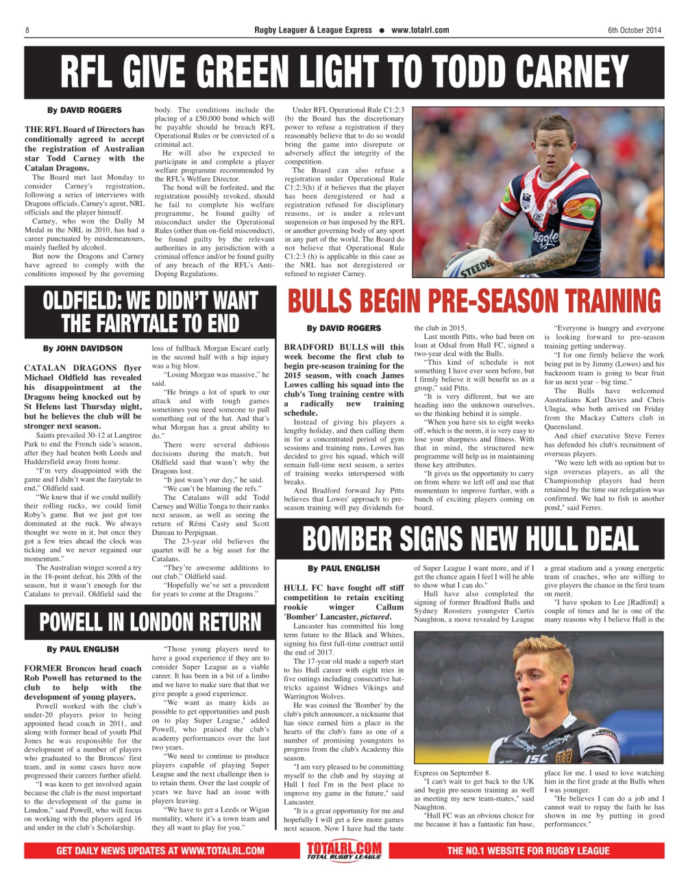 League Express Preview Pages