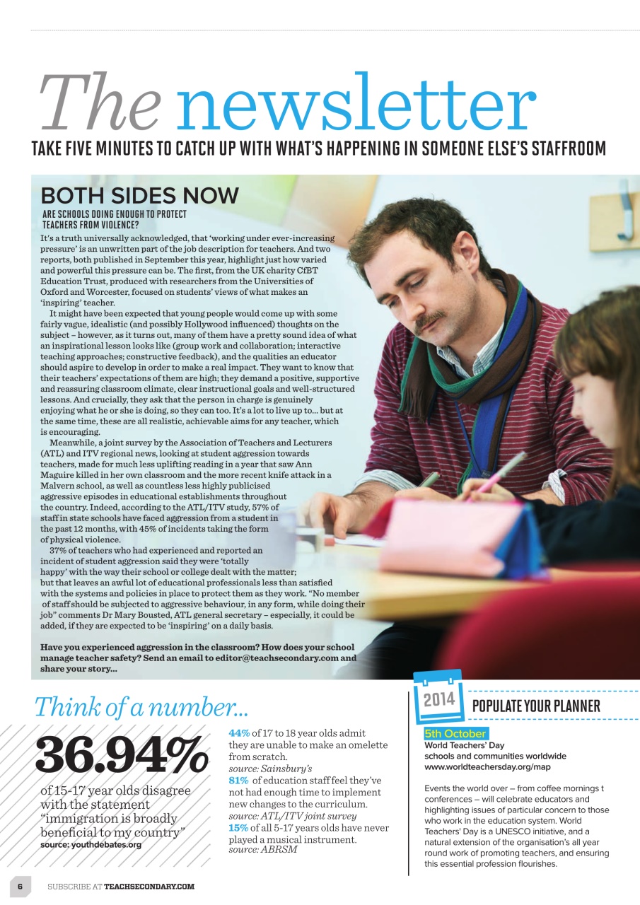 Teach Secondary Preview Pages