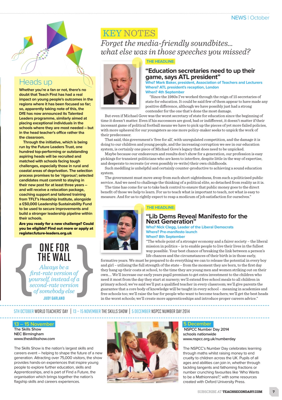 Teach Secondary Preview Pages