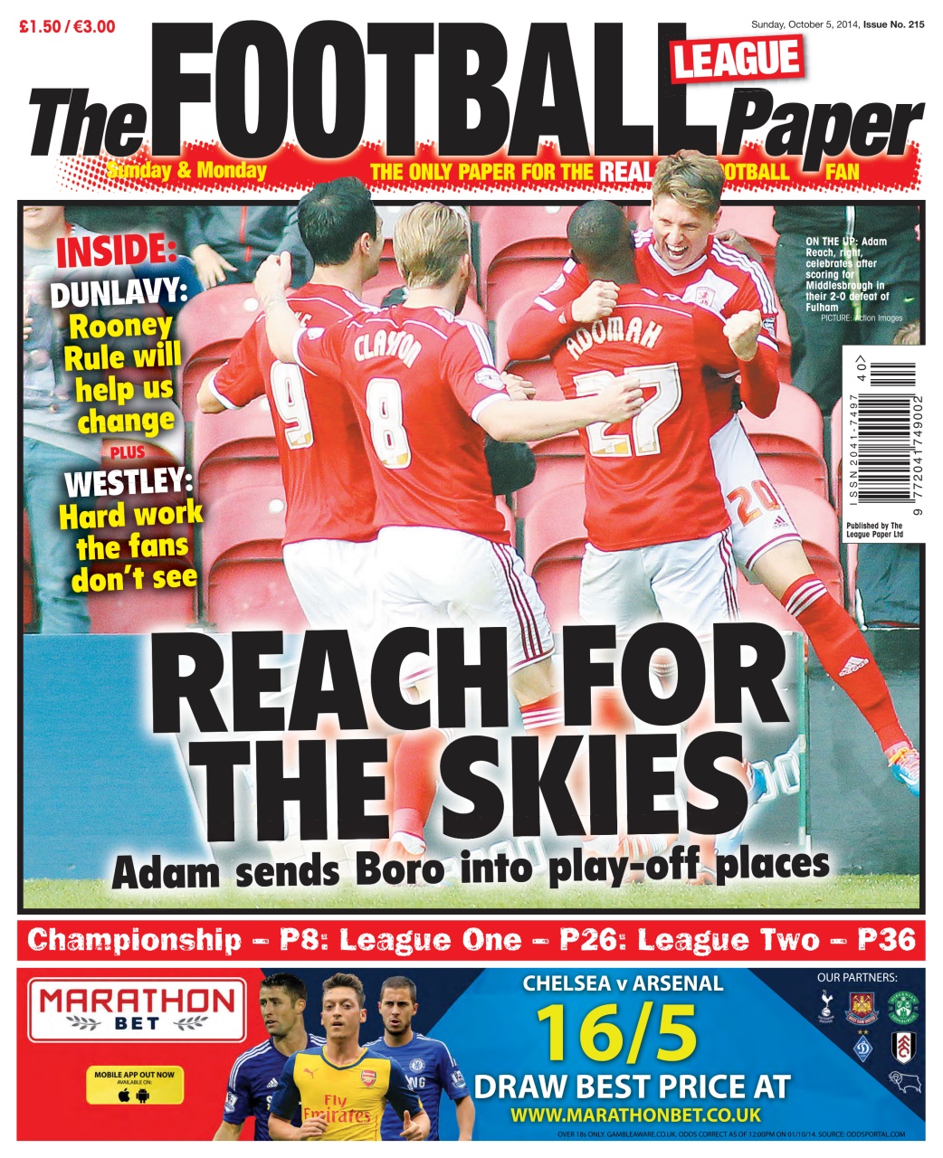 The Football League Paper Preview Pages