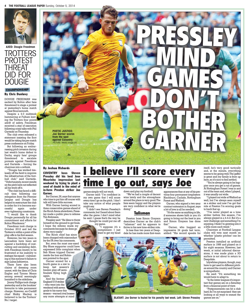 The Football League Paper Preview Pages