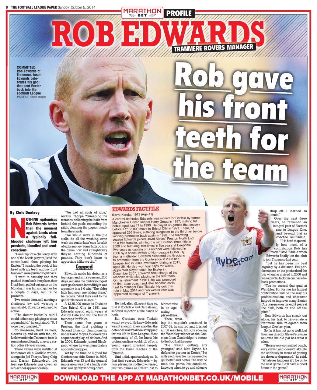 The Football League Paper Preview Pages