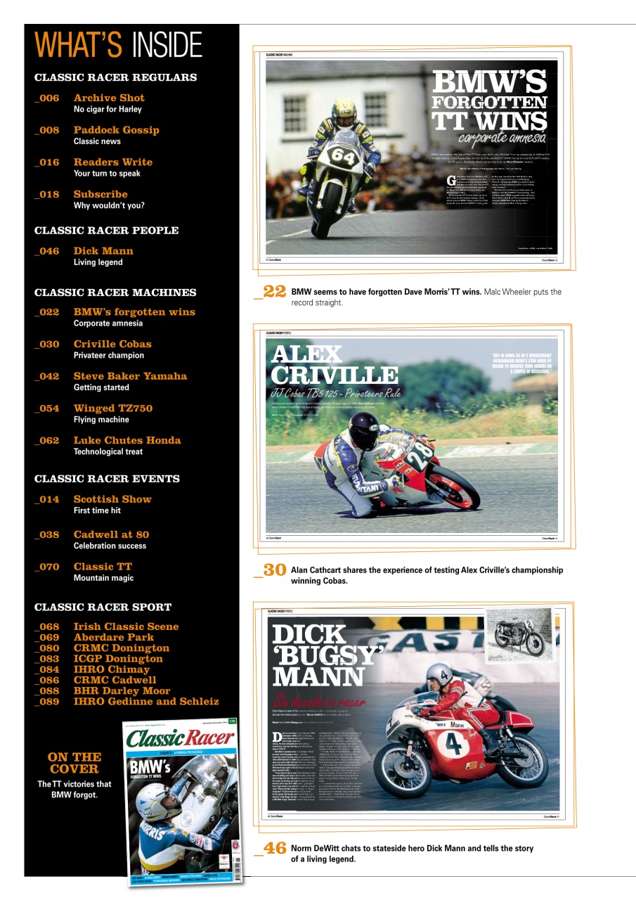 Classic Racer Preview Pages