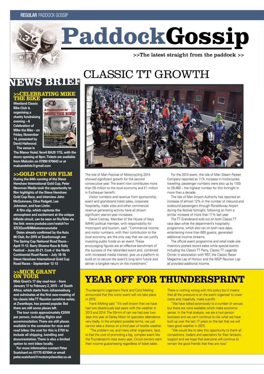 Classic Racer Preview Pages