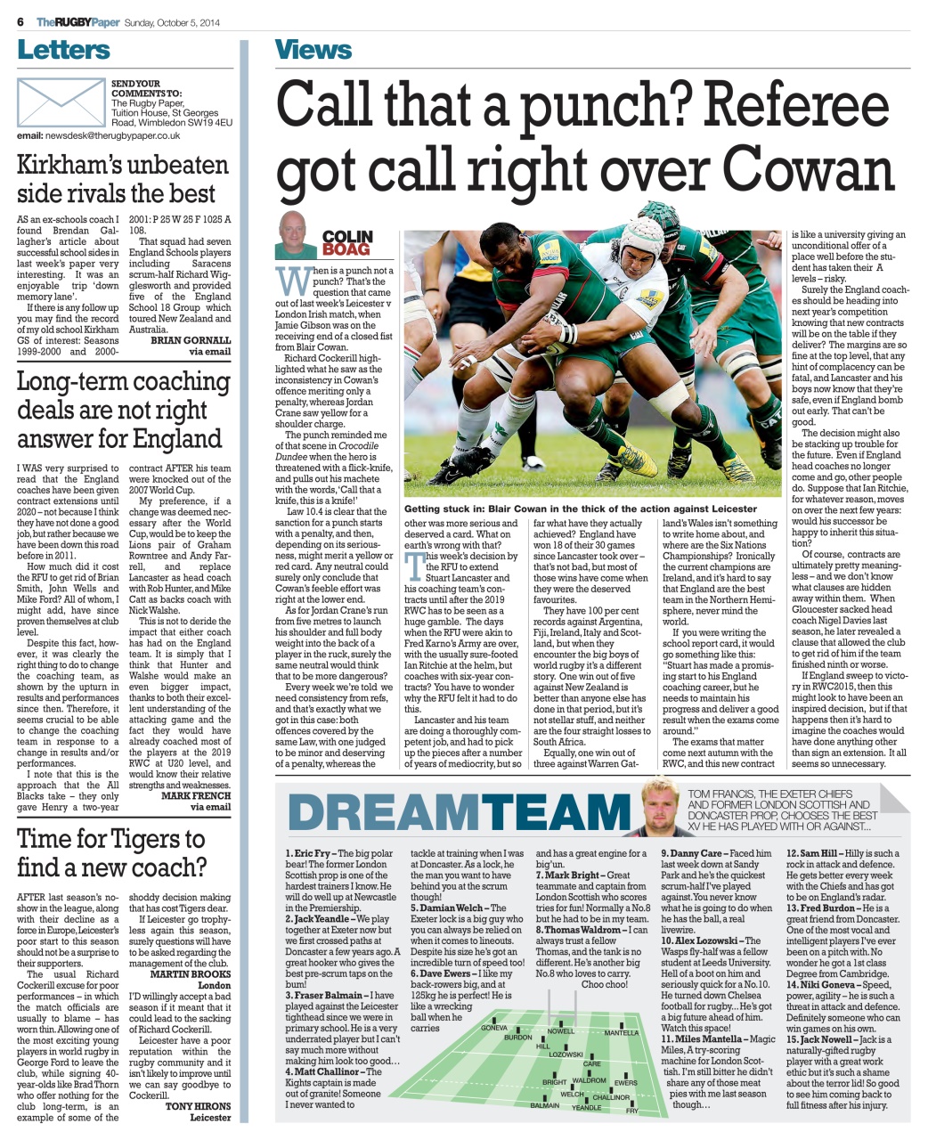 The Rugby Paper Preview Pages