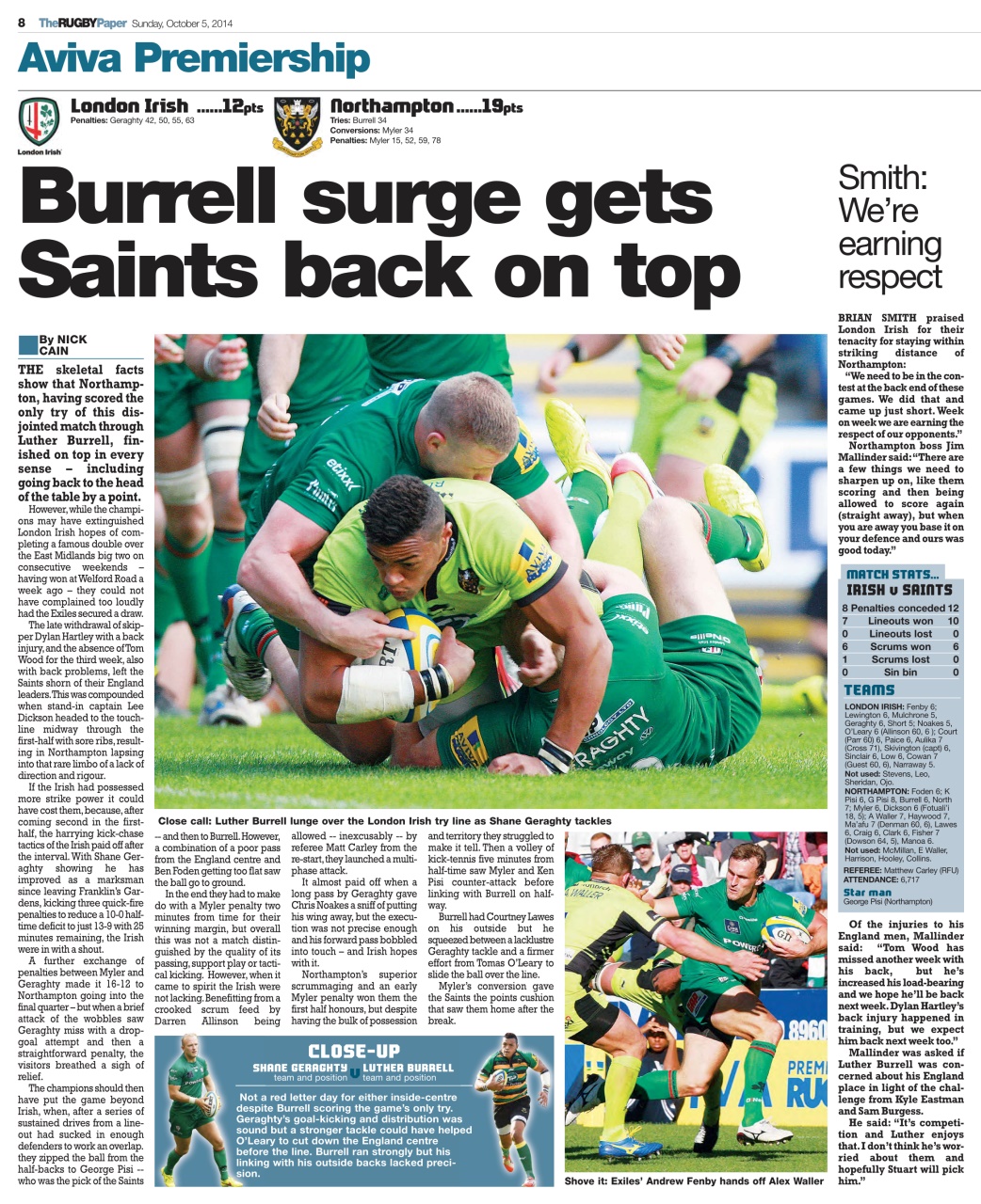 The Rugby Paper Preview Pages