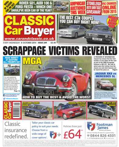 Classic Car Buyer issue No.249 Scrappage Victims Revealed
