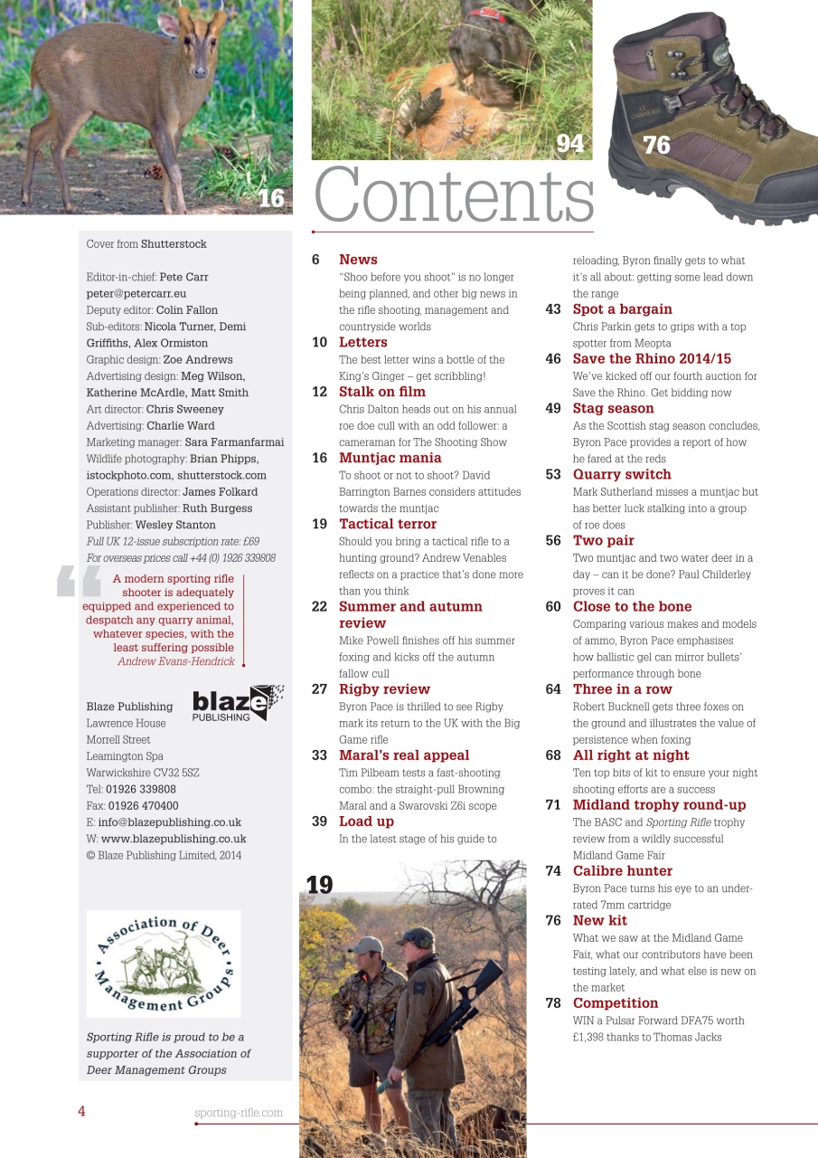 Sporting Rifle Preview Pages