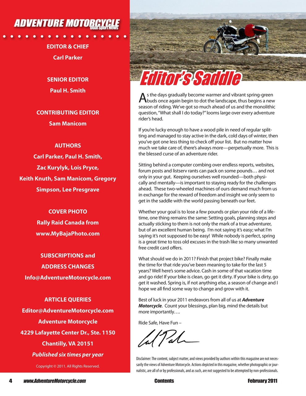 Adventure Motorcycle Preview Pages