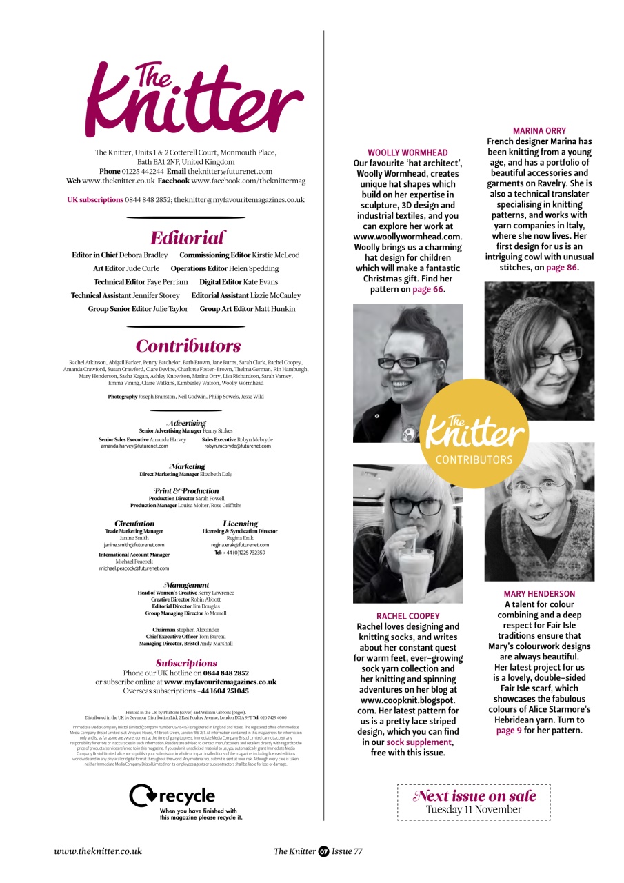 The Knitter Preview Pages