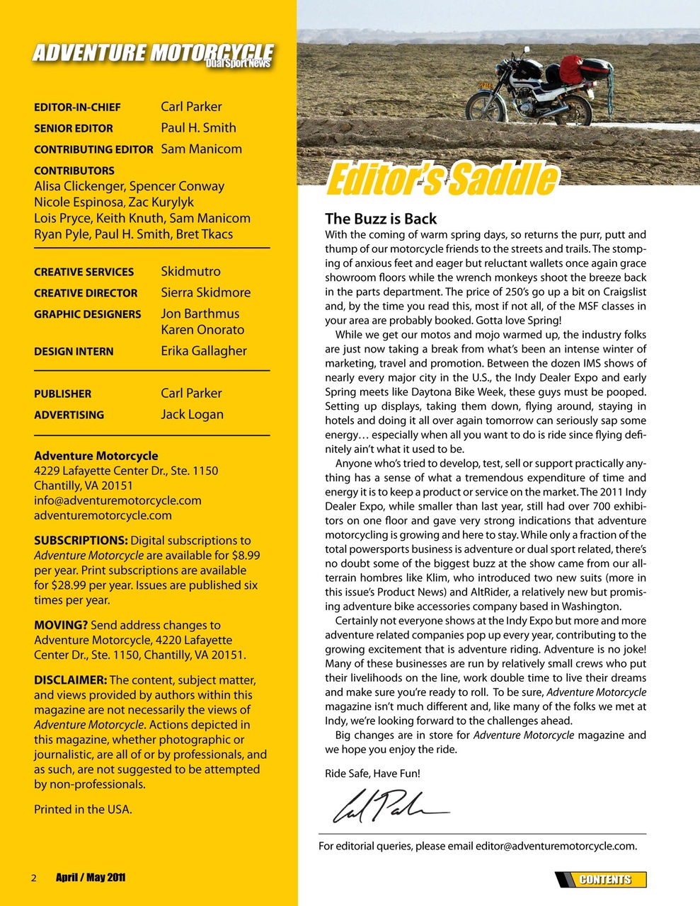 Adventure Motorcycle Preview Pages