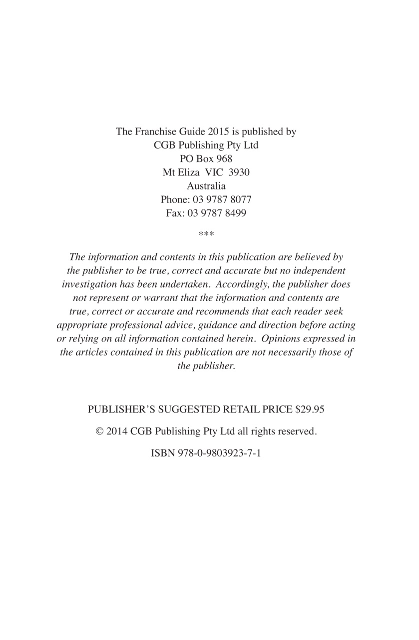 Business Franchise Guide Preview Pages