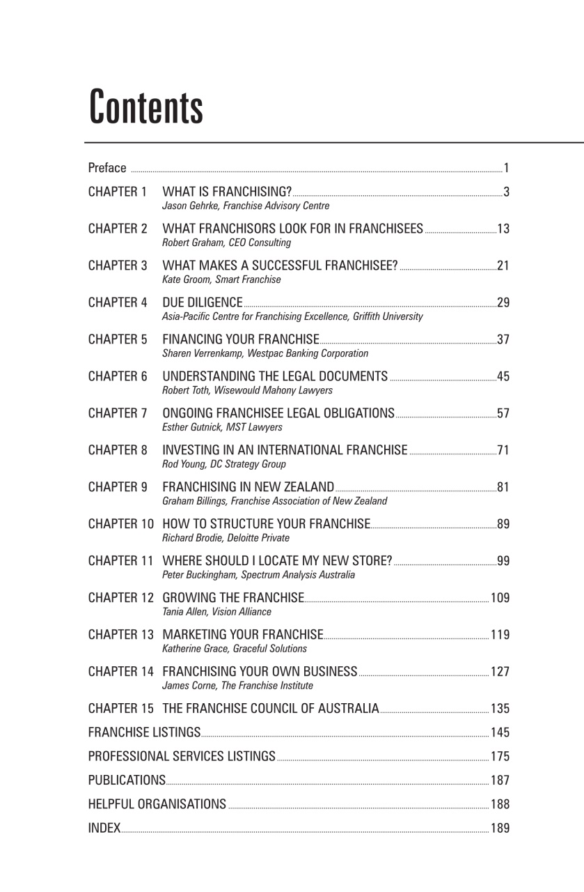 Business Franchise Guide Preview Pages
