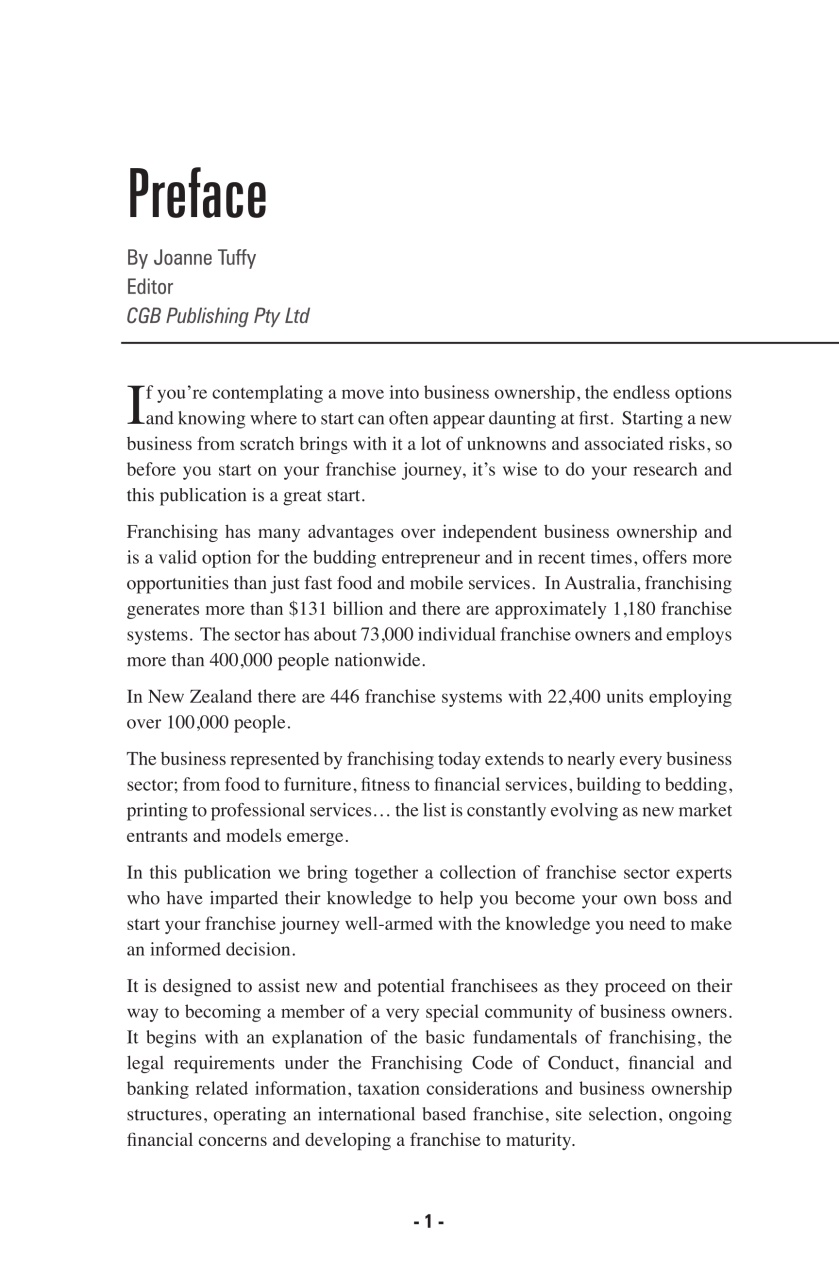 Business Franchise Guide Preview Pages