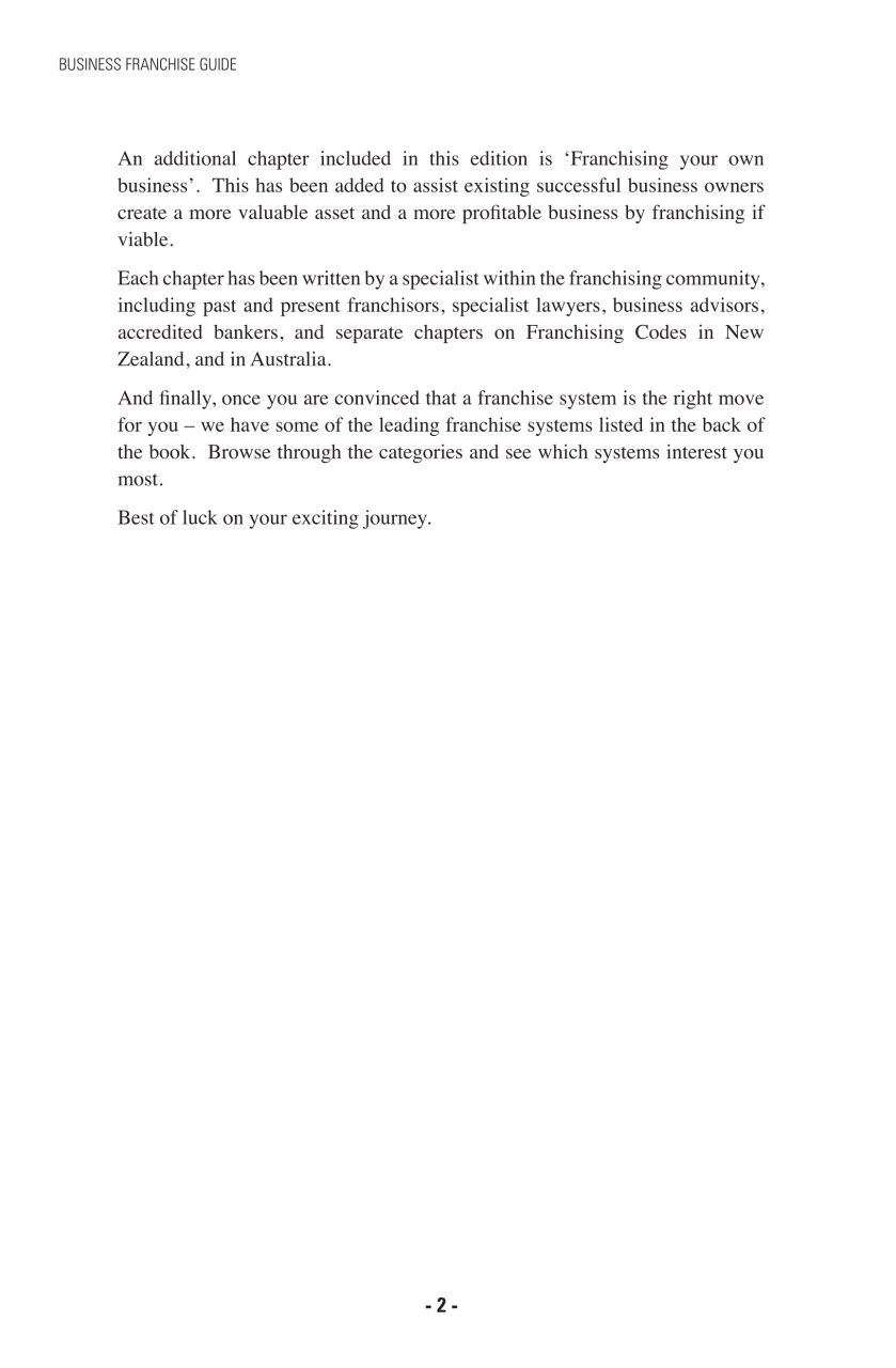 Business Franchise Guide Preview Pages