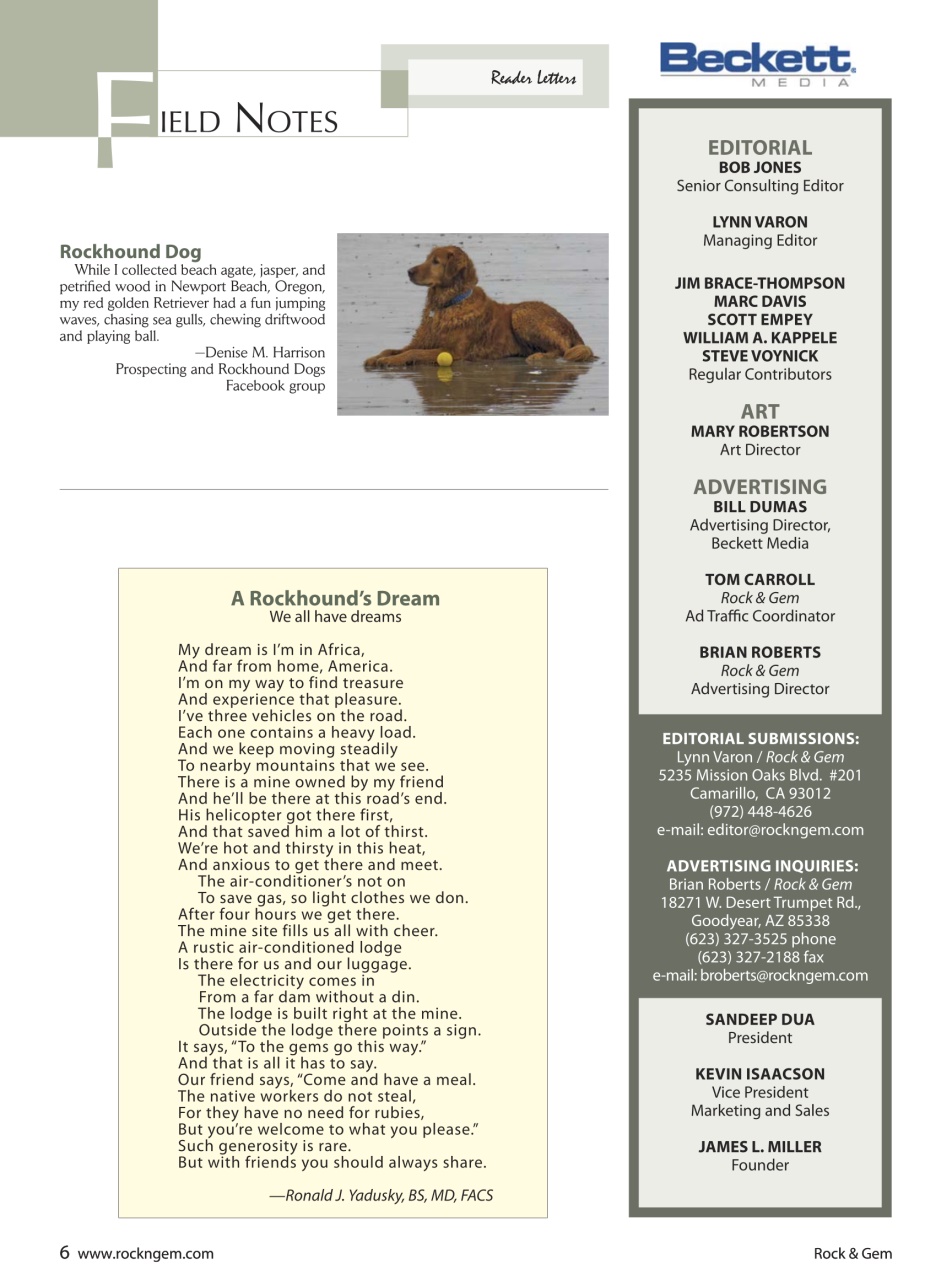 Rock&Gem Magazine Preview Pages