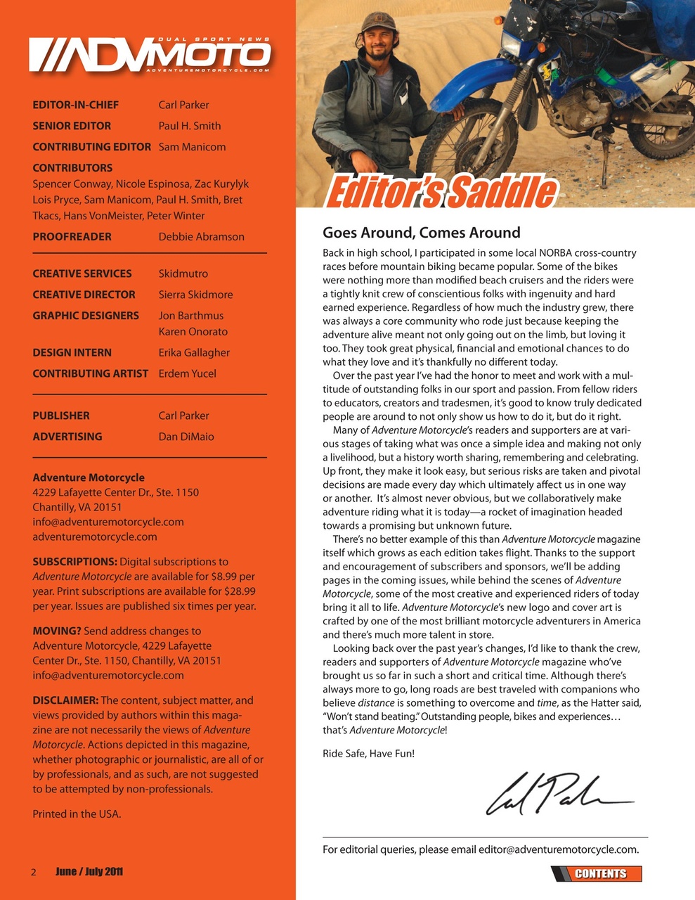 Adventure Motorcycle Preview Pages