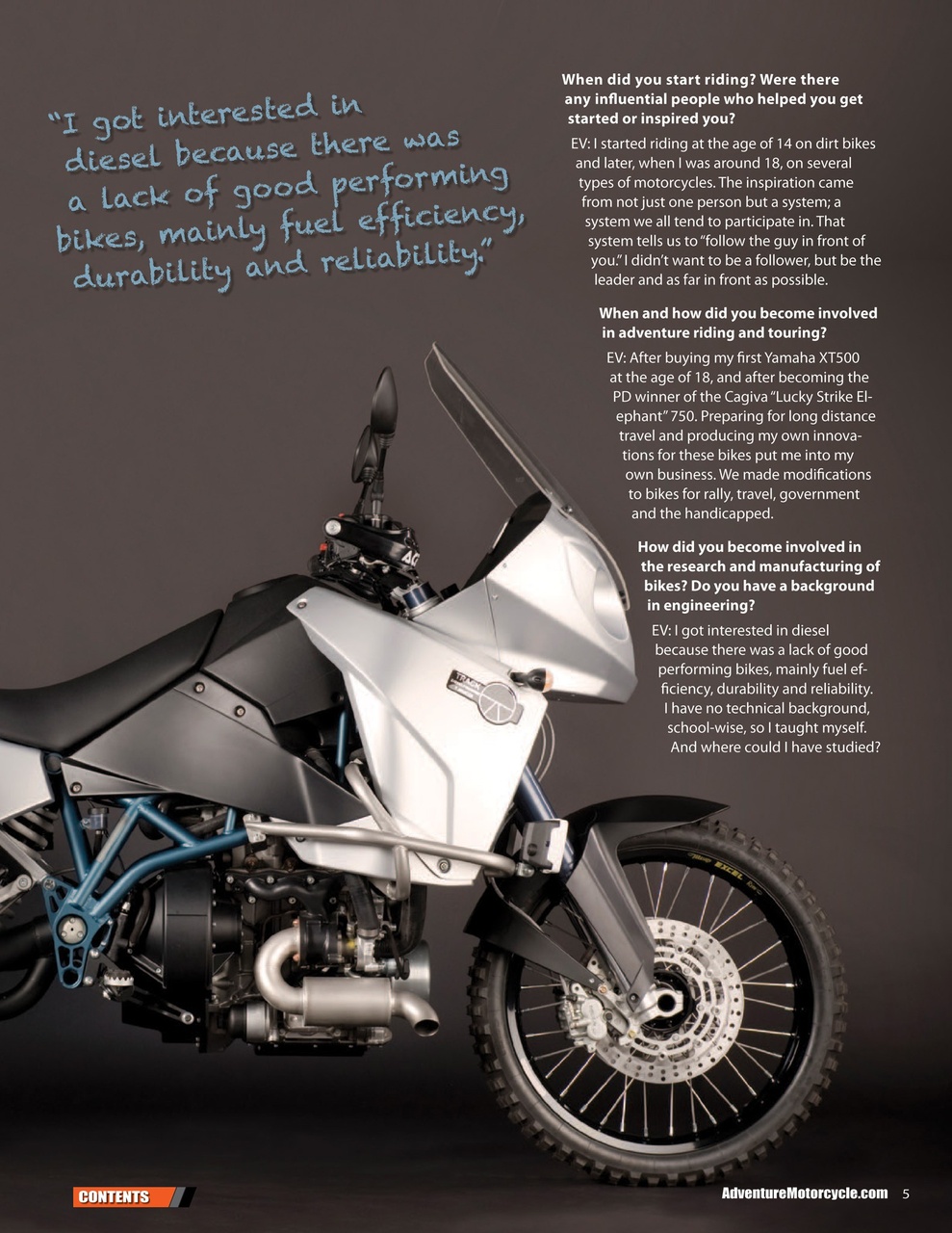 Adventure Motorcycle Preview Pages