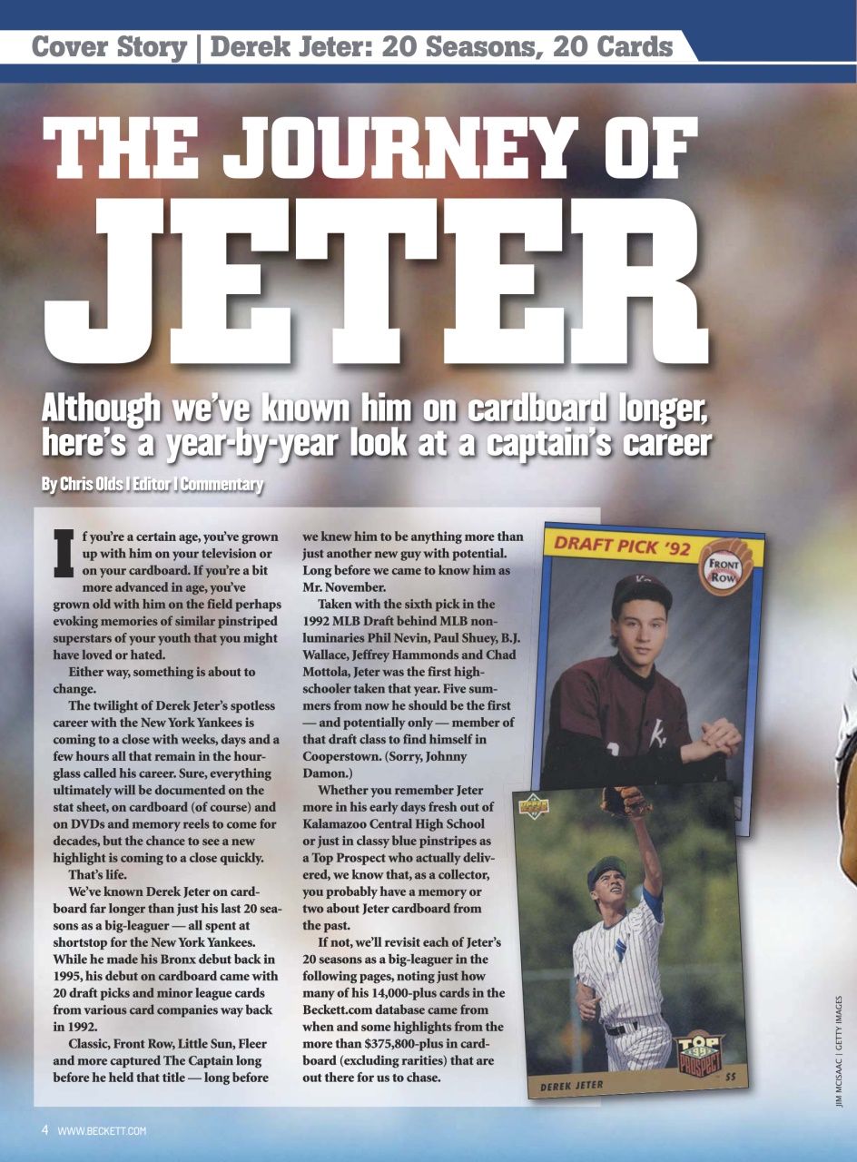 Beckett Baseball Magazine Preview Pages