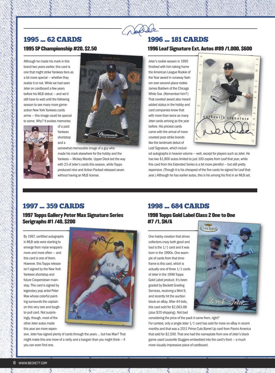 Beckett Baseball Magazine Preview Pages