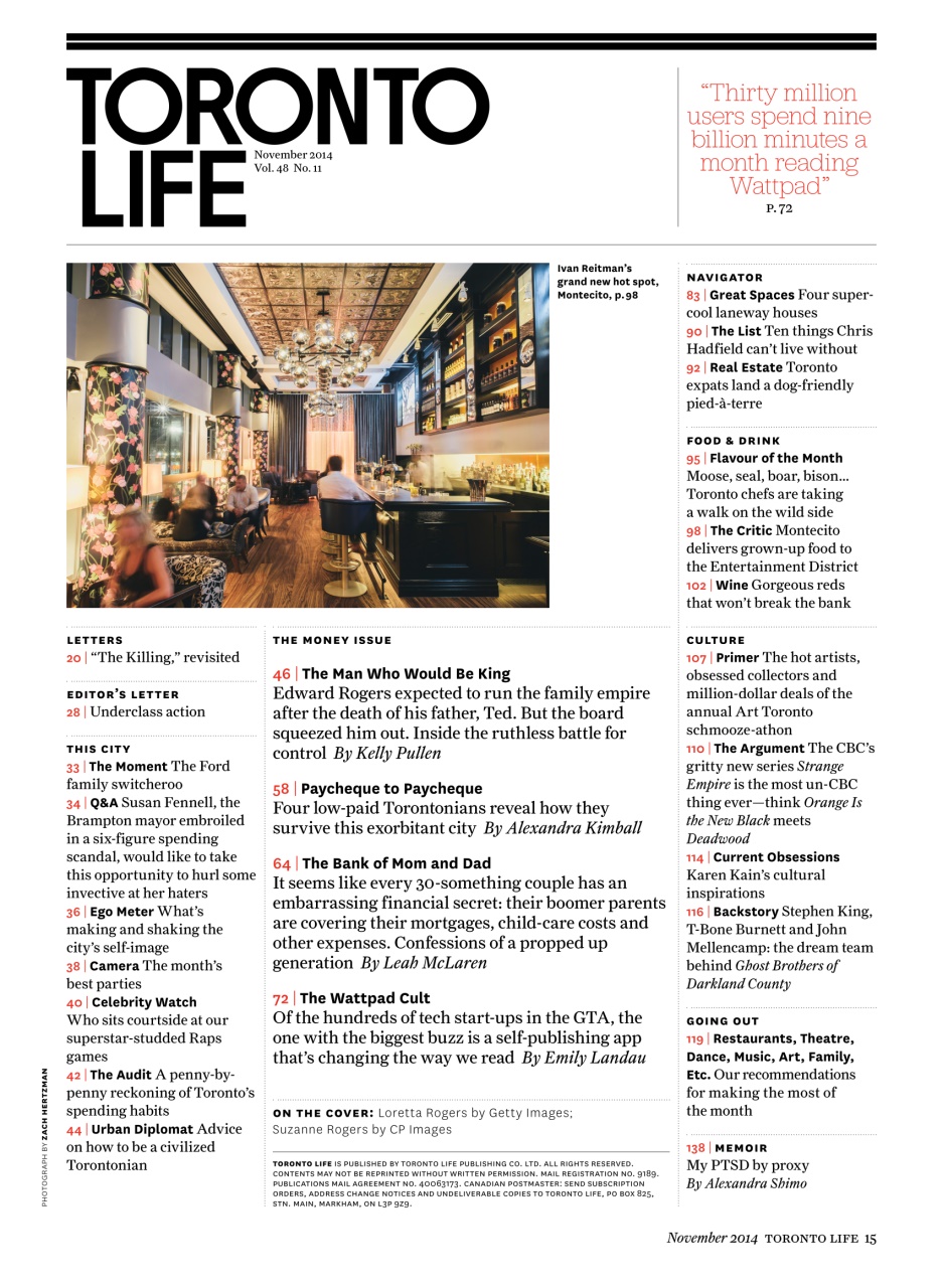 Toronto Life Preview Pages