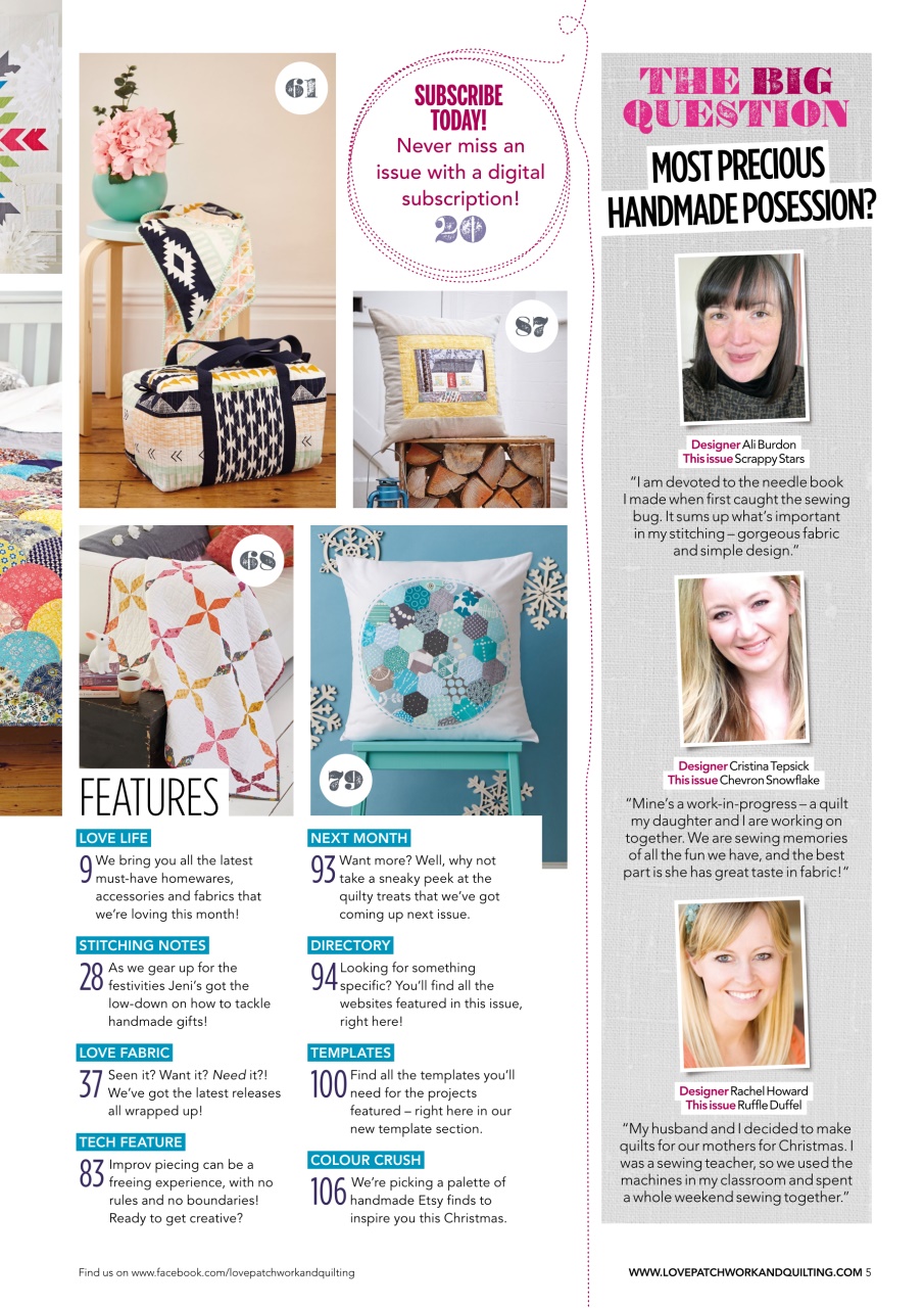 Love Patchwork & Quilting Preview Pages
