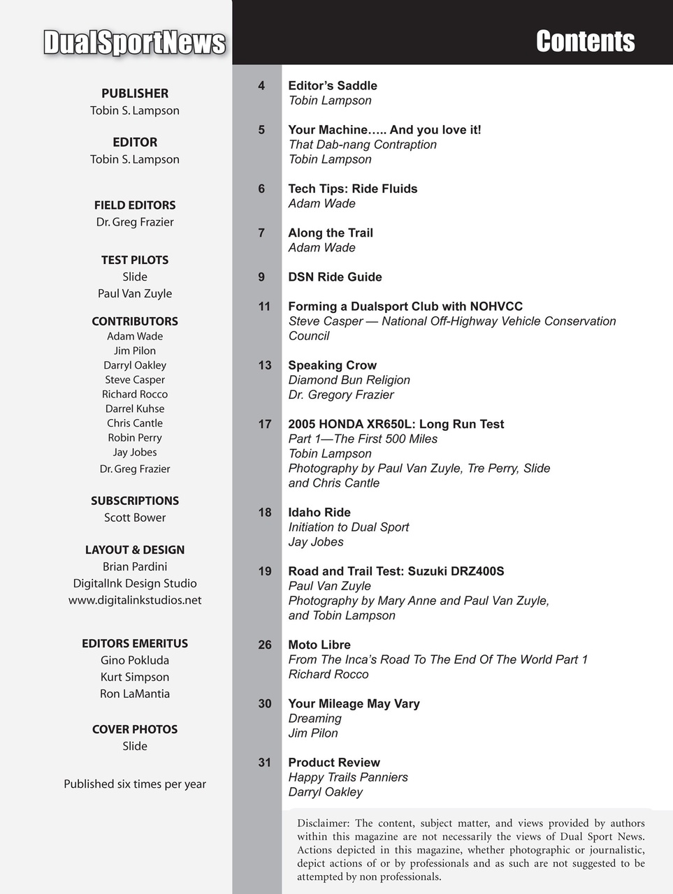 Adventure Motorcycle Preview Pages