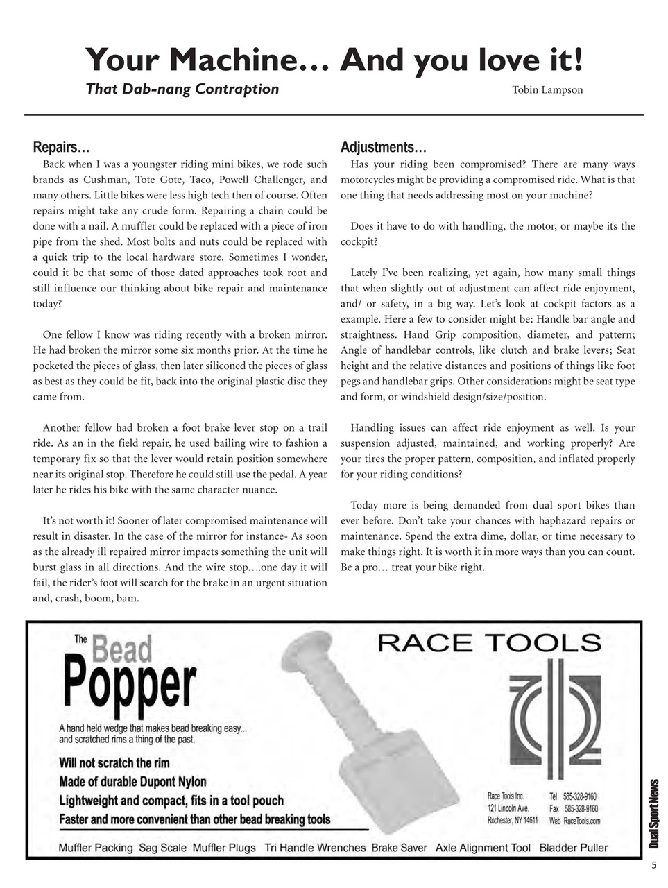 Adventure Motorcycle Preview Pages