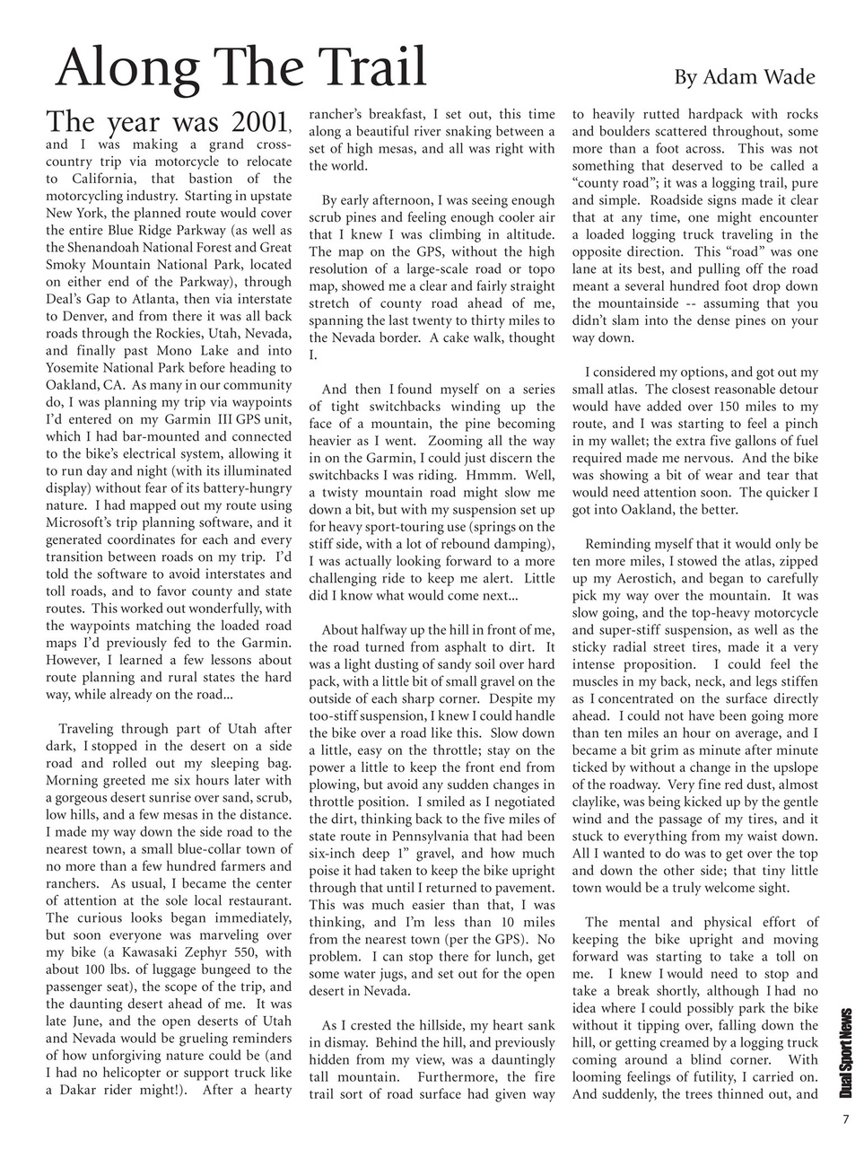 Adventure Motorcycle Preview Pages