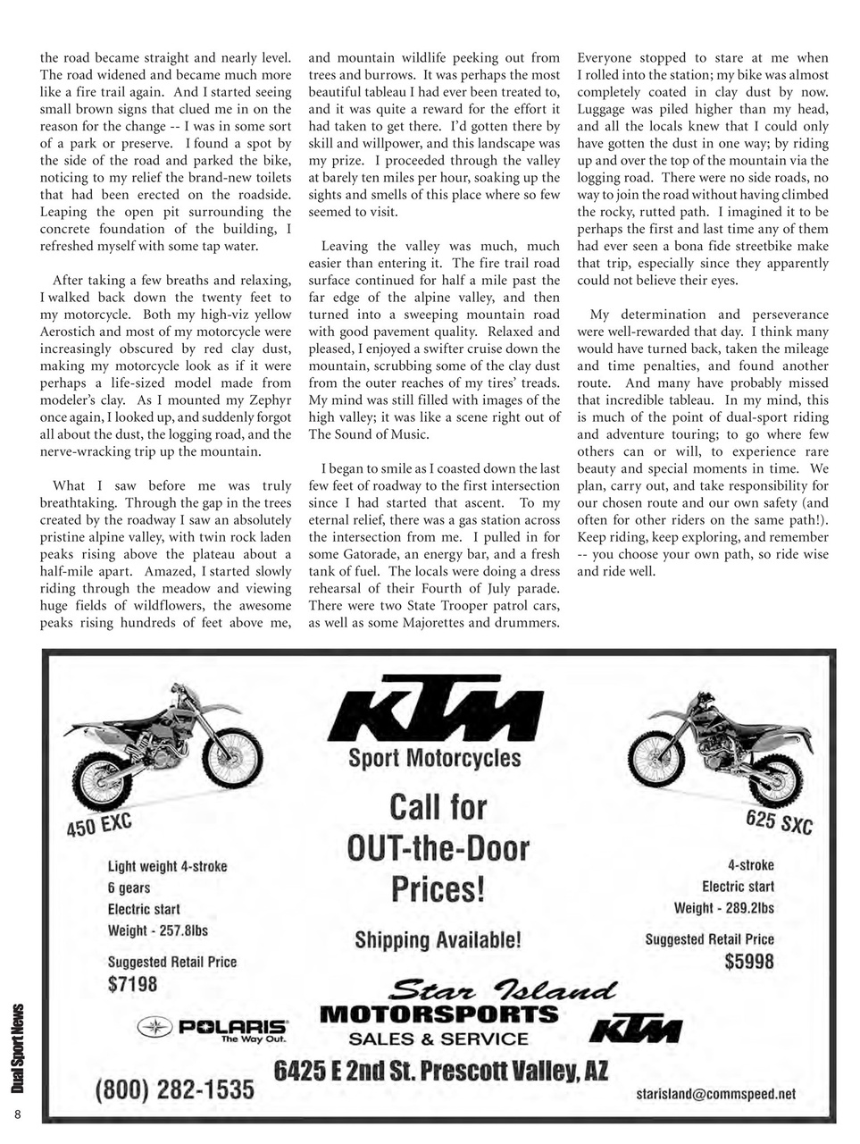 Adventure Motorcycle Preview Pages