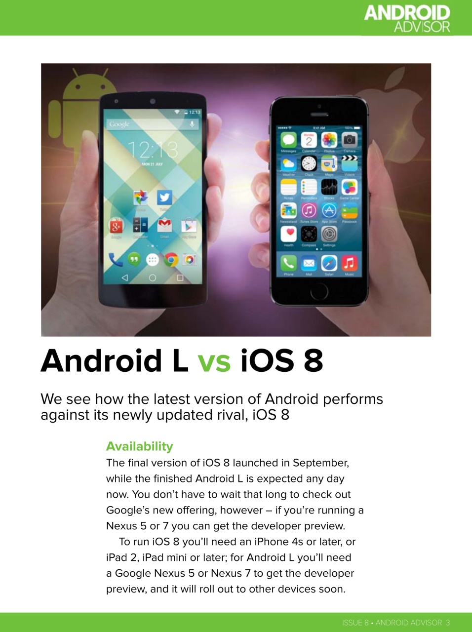 Android Advisor Preview Pages