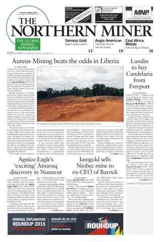 The Northern Miner issue Vol. 100 No. 35