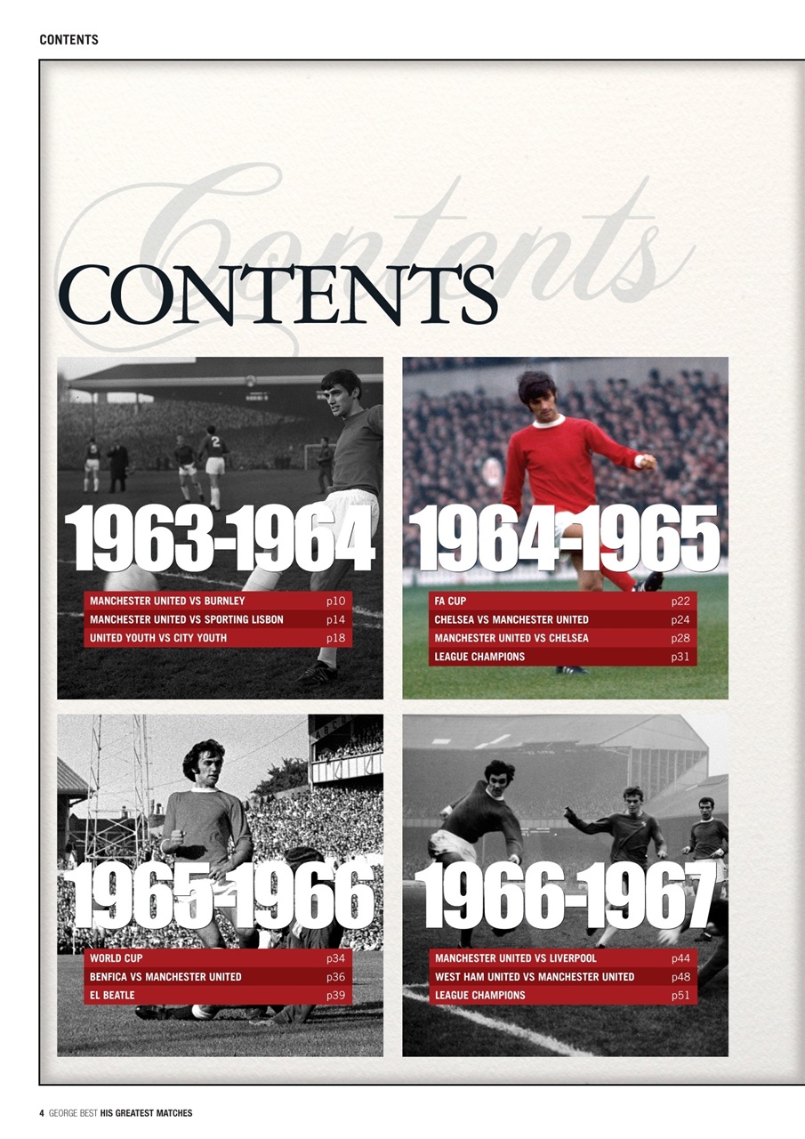 George Best his Greatest Matches Preview Pages
