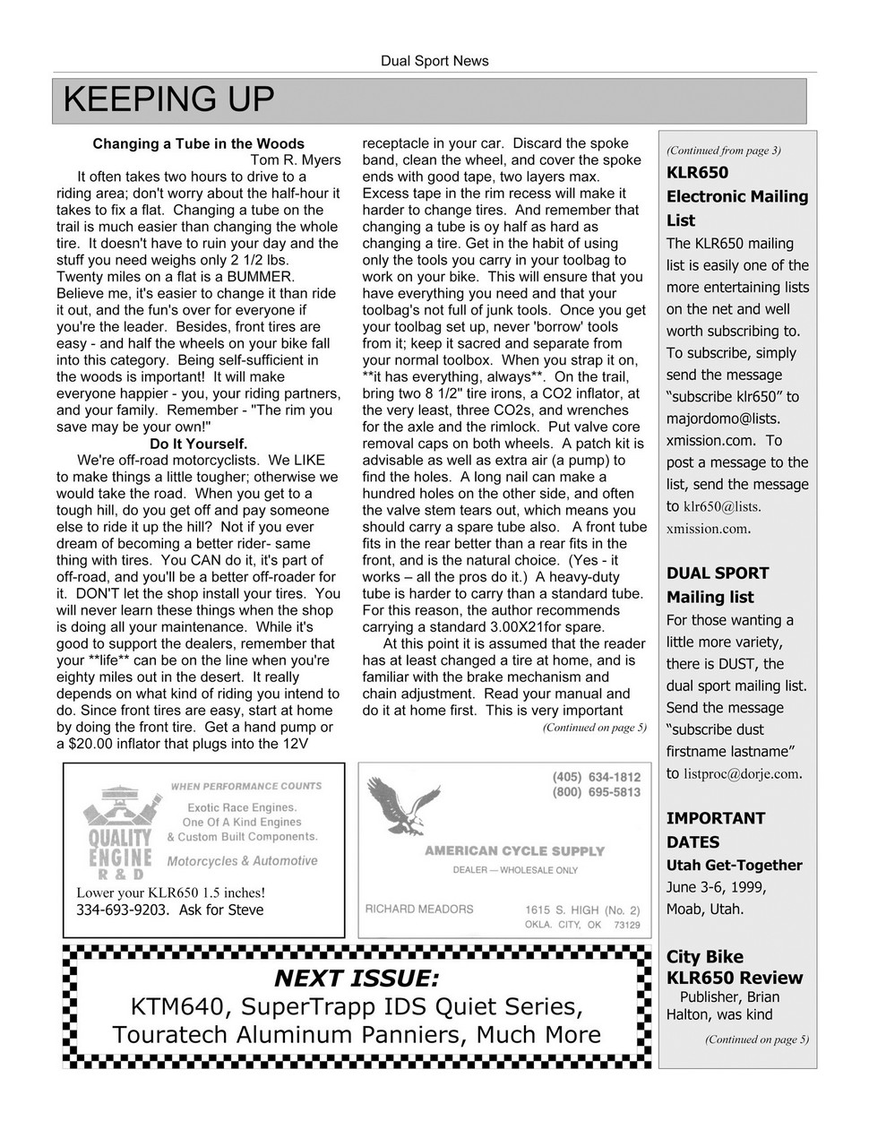 Adventure Motorcycle Preview Pages